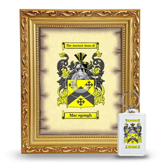 Mac egough Framed Coat of Arms and Keychain - Gold