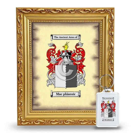 Mac phiaraic Framed Coat of Arms and Keychain - Gold
