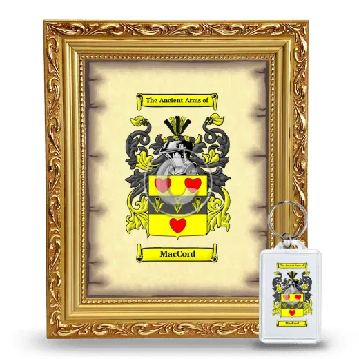 MacCord Framed Coat of Arms and Keychain - Gold