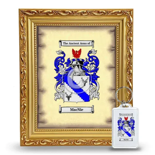Macnie Framed Coat of Arms and Keychain - Gold