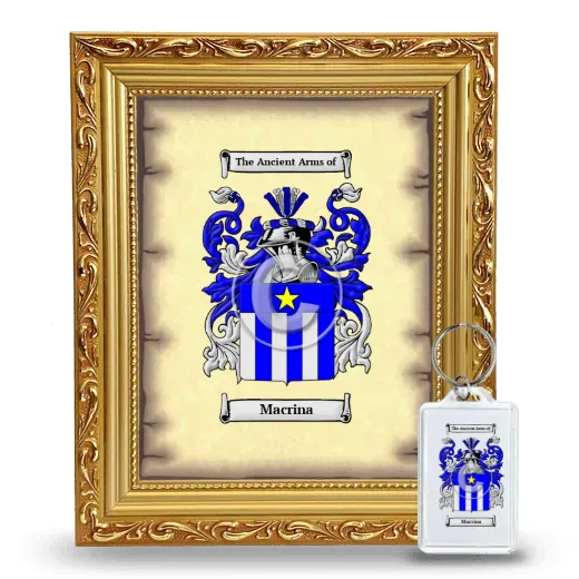 Macrina Framed Coat of Arms and Keychain - Gold