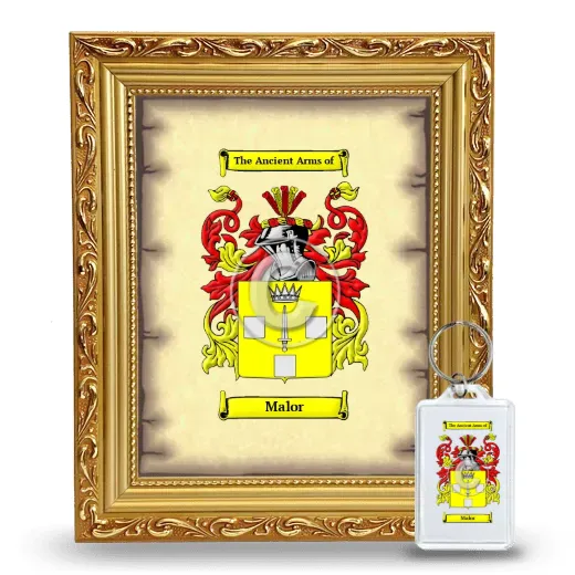 Malor Framed Coat of Arms and Keychain - Gold