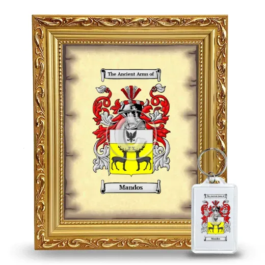 Mandos Framed Coat of Arms and Keychain - Gold