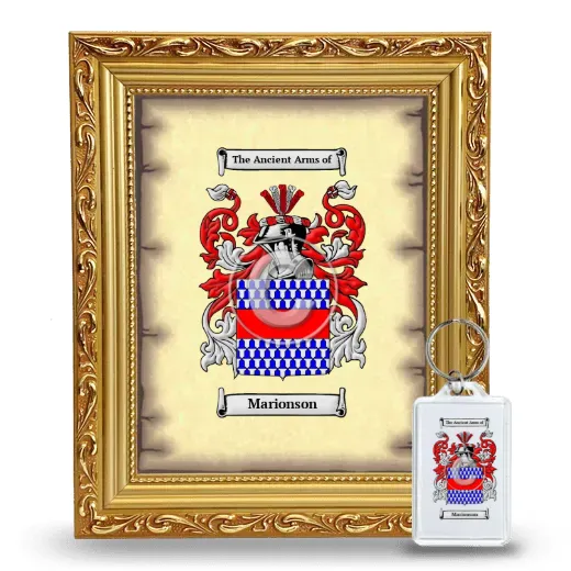 Marionson Framed Coat of Arms and Keychain - Gold