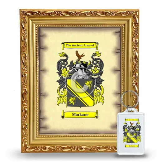 Markane Framed Coat of Arms and Keychain - Gold