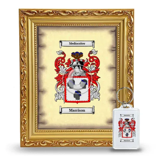 Marrison Framed Coat of Arms and Keychain - Gold