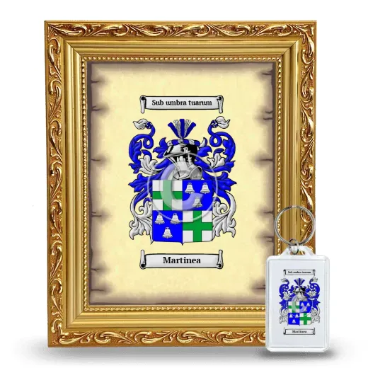 Martinea Framed Coat of Arms and Keychain - Gold