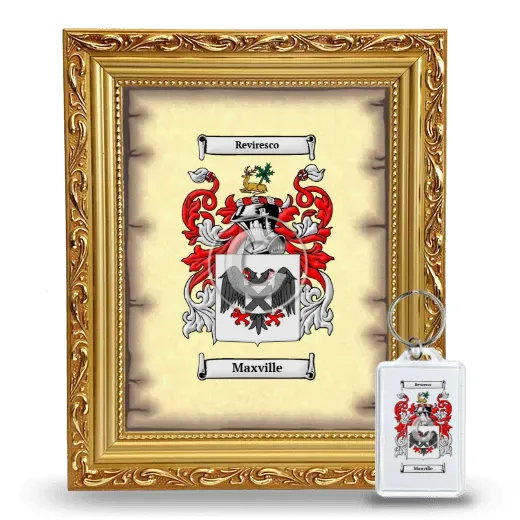 Maxville Framed Coat of Arms and Keychain - Gold