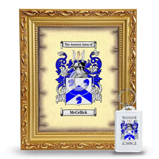 McCellick Framed Coat of Arms and Keychain - Gold
