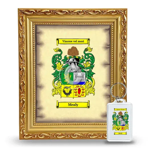 Mealy Framed Coat of Arms and Keychain - Gold