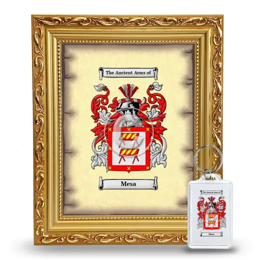 Mesa Framed Coat of Arms and Keychain - Gold