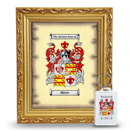Meter Framed Coat of Arms and Keychain - Gold