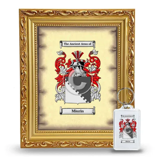 Miurin Framed Coat of Arms and Keychain - Gold