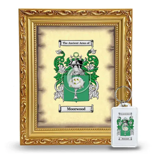 Moorwood Framed Coat of Arms and Keychain - Gold