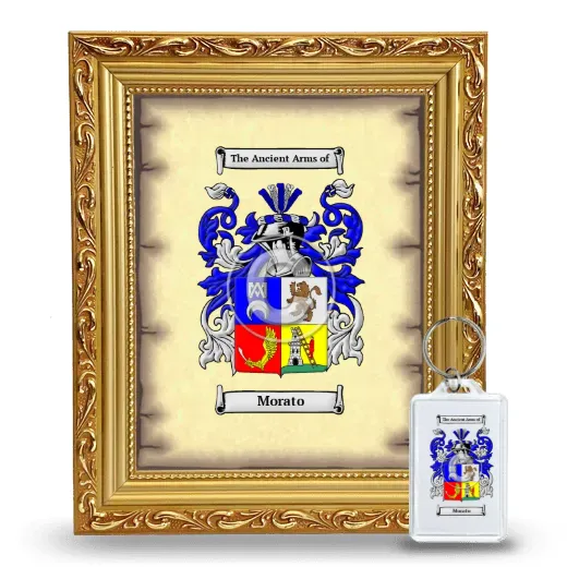 Morato Framed Coat of Arms and Keychain - Gold