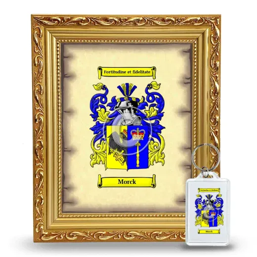 Morck Framed Coat of Arms and Keychain - Gold
