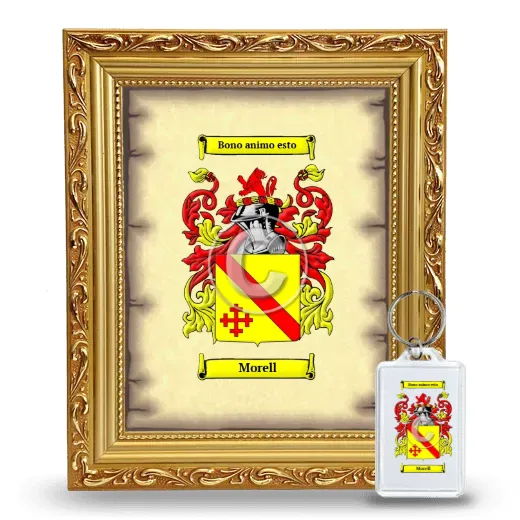 Morell Framed Coat of Arms and Keychain - Gold