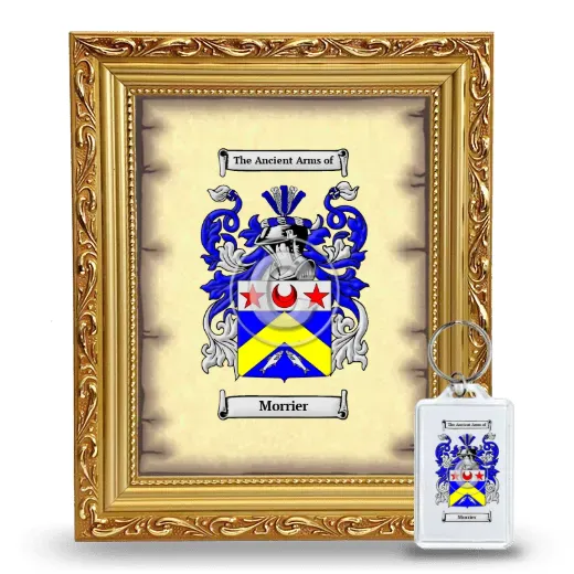 Morrier Framed Coat of Arms and Keychain - Gold