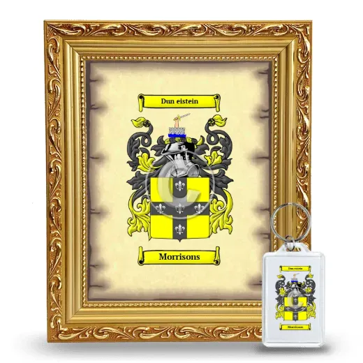 Morrisons Framed Coat of Arms and Keychain - Gold