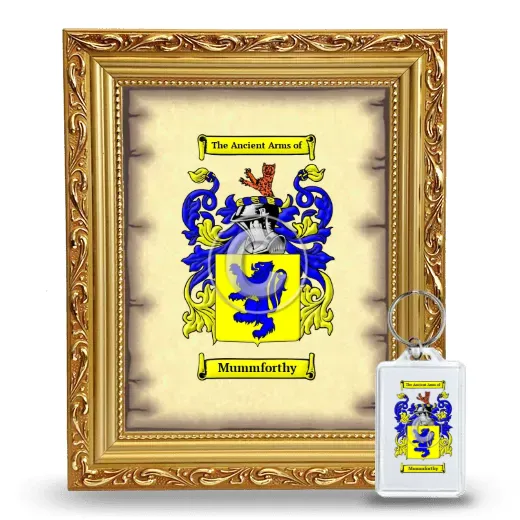 Mummforthy Framed Coat of Arms and Keychain - Gold