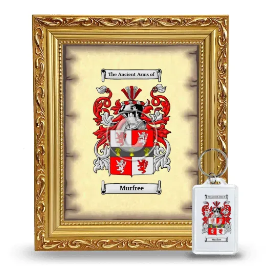 Murfree Framed Coat of Arms and Keychain - Gold