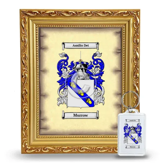 Murrow Framed Coat of Arms and Keychain - Gold