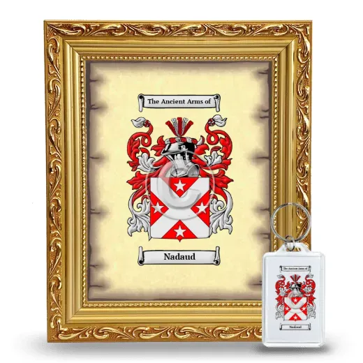 Nadaud Framed Coat of Arms and Keychain - Gold