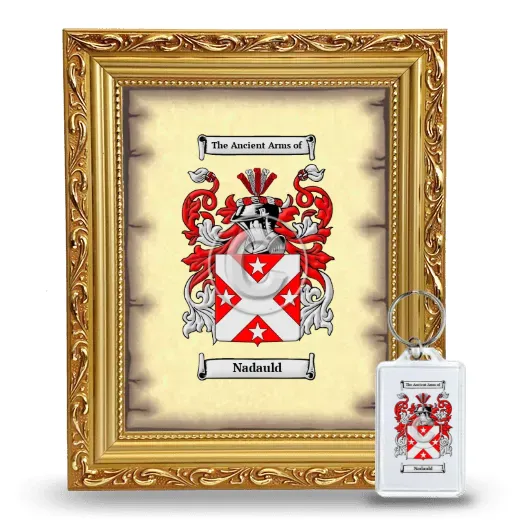 Nadauld Framed Coat of Arms and Keychain - Gold