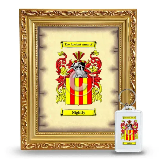 Nightly Framed Coat of Arms and Keychain - Gold