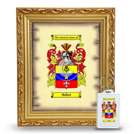 Noferi Framed Coat of Arms and Keychain - Gold
