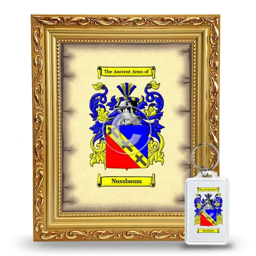 Nussbaum Framed Coat of Arms and Keychain - Gold