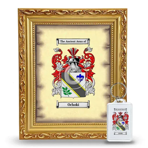 Ochoki Framed Coat of Arms and Keychain - Gold