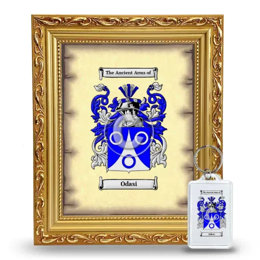 Odasi Framed Coat of Arms and Keychain - Gold