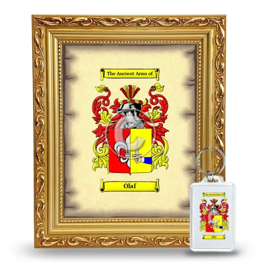 Olaf Framed Coat of Arms and Keychain - Gold