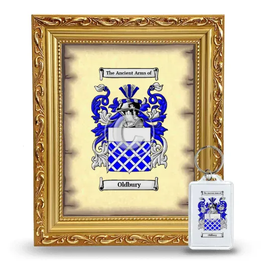 Oldbury Framed Coat of Arms and Keychain - Gold