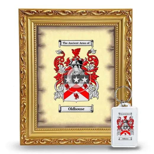 Oldhouse Framed Coat of Arms and Keychain - Gold
