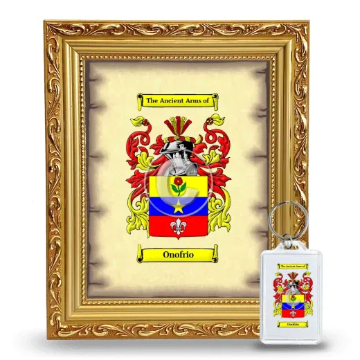 Onofrio Framed Coat of Arms and Keychain - Gold