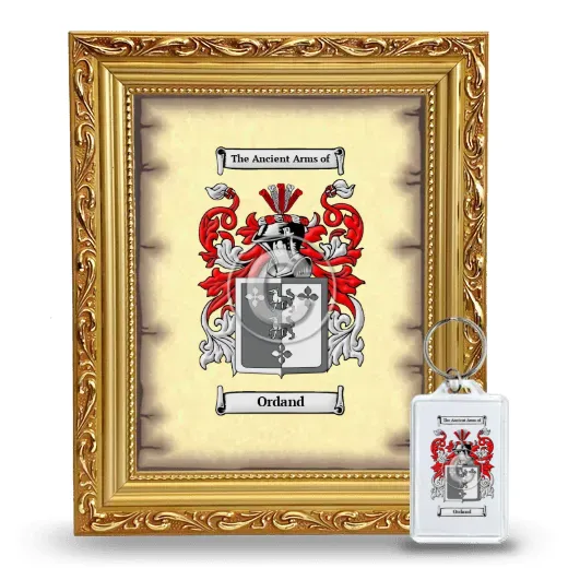 Ordand Framed Coat of Arms and Keychain - Gold