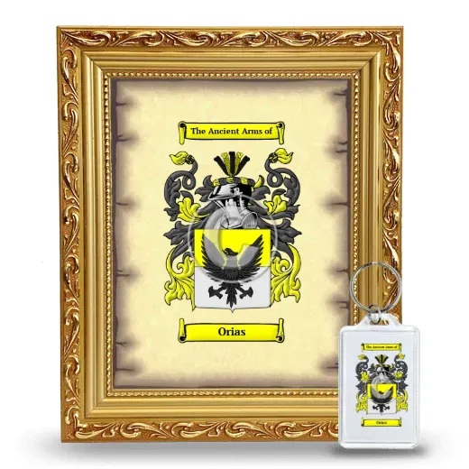 Orias Framed Coat of Arms and Keychain - Gold