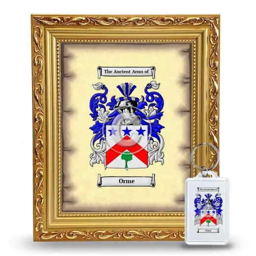 Orme Framed Coat of Arms and Keychain - Gold