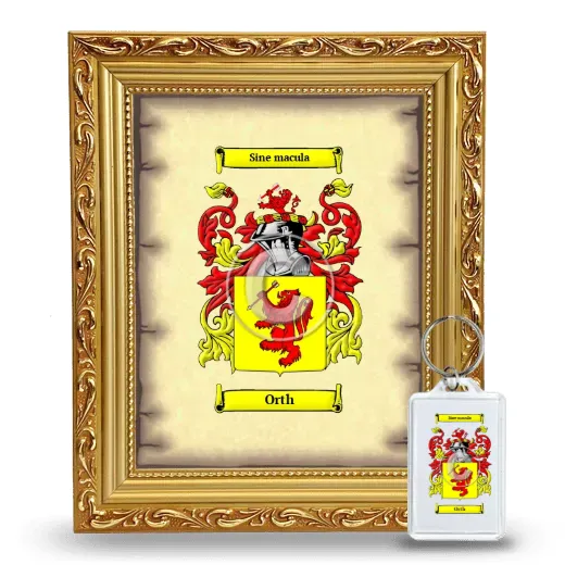 Orth Framed Coat of Arms and Keychain - Gold