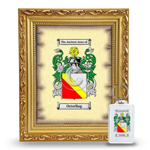 Osterling Framed Coat of Arms and Keychain - Gold