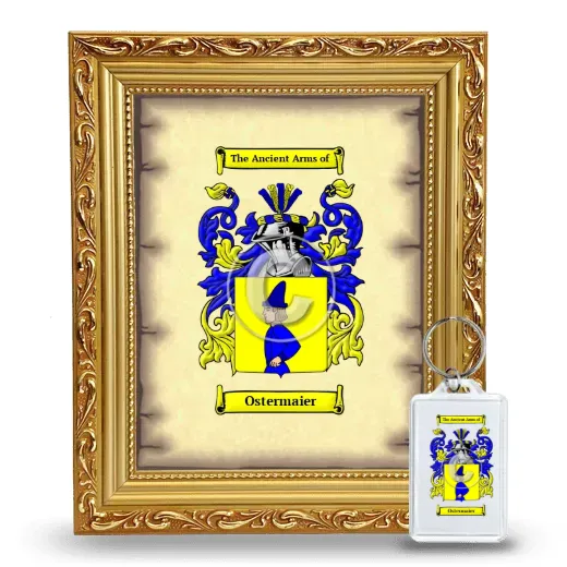 Ostermaier Framed Coat of Arms and Keychain - Gold