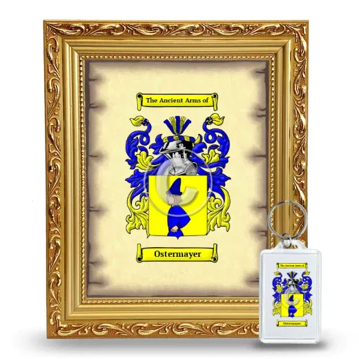 Ostermayer Framed Coat of Arms and Keychain - Gold