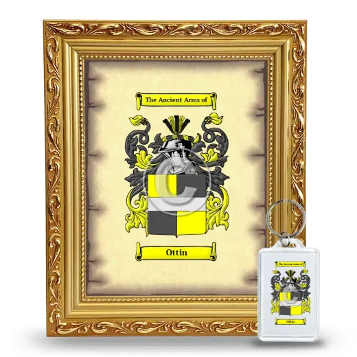 Ottin Framed Coat of Arms and Keychain - Gold