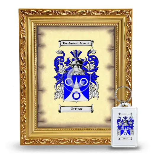 Ottino Framed Coat of Arms and Keychain - Gold