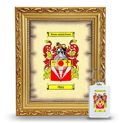Oyry Framed Coat of Arms and Keychain - Gold