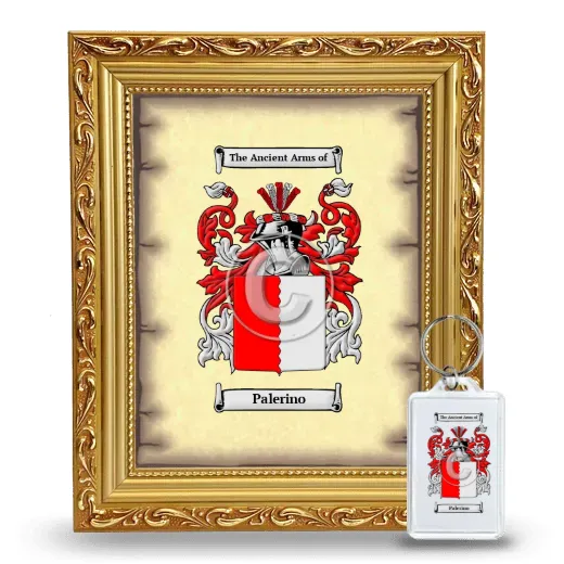 Palerino Framed Coat of Arms and Keychain - Gold