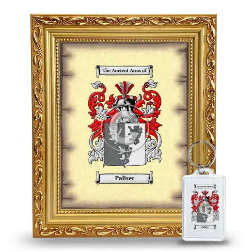 Paliser Framed Coat of Arms and Keychain - Gold