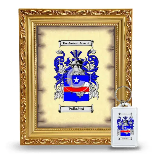 Palladini Framed Coat of Arms and Keychain - Gold
